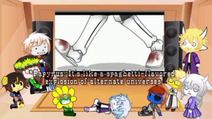 Undertale react to sans Aus by Am Undertale Universe (Gacha nox) full video