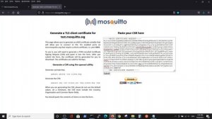 1 - ESP IDF MQTTS  test tool in order to Publish and Subscribe via Mosquitto test broker