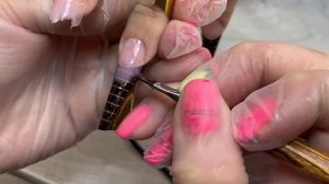 Быстрое наращивание ногтей гелем / один из способов скоростного наращивания /постановка  формы