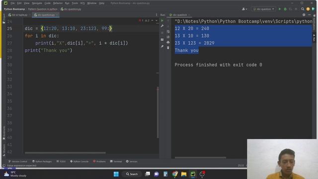Multiply keys and values in Dictionary | Practice questions dictionary 2 |#python #coding #learning