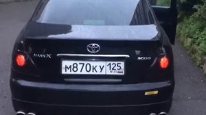 Toyota Mark X 3.0 exhaust HKS Выхлоп Марк Х