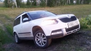 Шкода йети подьем на горку. Yeti. Бездорожье.