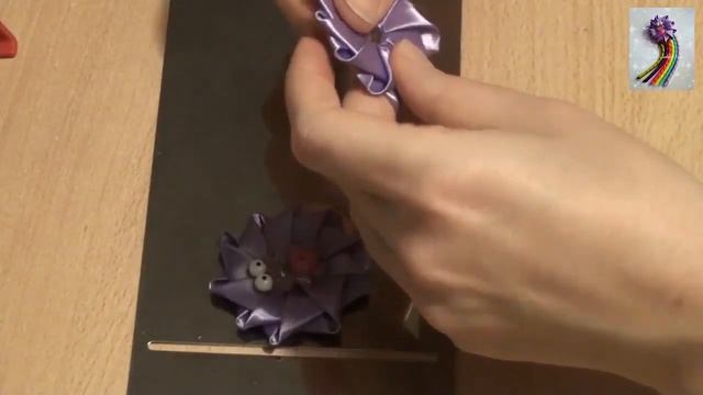 Flower Kanzashi Master Class hand made DIY Канзаши мастер класс, заколка смотреть онлайн