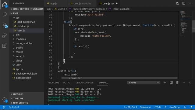 User Login | JWT Signing | Json Web Token | bcrypt | Build Node.js REST API  in Hindi | Part-11