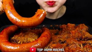 ASMR स्वर्ण मशरूम (*RECIPE)GOLDEN JAMUR PEDAS GOLDEN ENOKI MUSHROOMS SPICY SAUSAGE  황금팽이버섯 칼바사 소세지