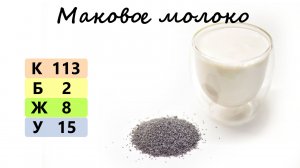 МАКОВОЕ МОЛОКО | список ингредиентов под видео ?