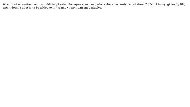 Where do git environment variables go? смотреть онлайн
