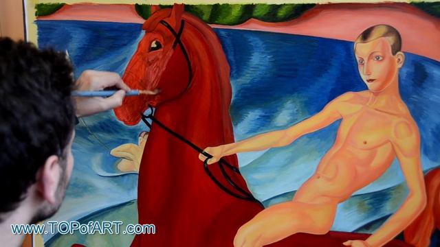 Kuzma Petrov-Vodkin - Bathing of the Red Horse | Art Reproduction Oil Painting смотреть онлайн