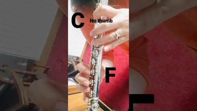 Practice the note F on FLUTE.   F and Bb fingering.  #learnflute