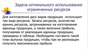 Задачи линейного программирования