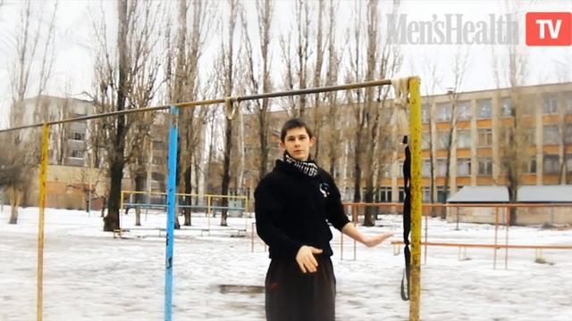 Как делать склепку на турнике? (прямая рука) смотреть онлайн