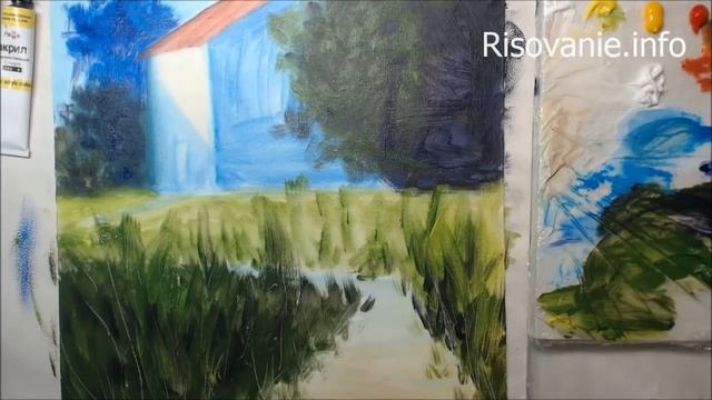 Рисуем акрилом Цветы у дома смотреть онлайн