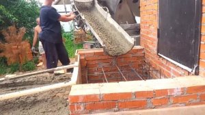 Заливка крыльца из бетона
