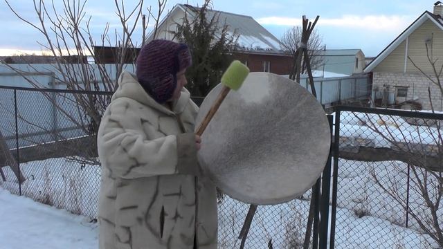 Шаманский бубен. Серая коза, 65 см. Презентация инструмента: характеристики, свойства, звук смотреть онлайн