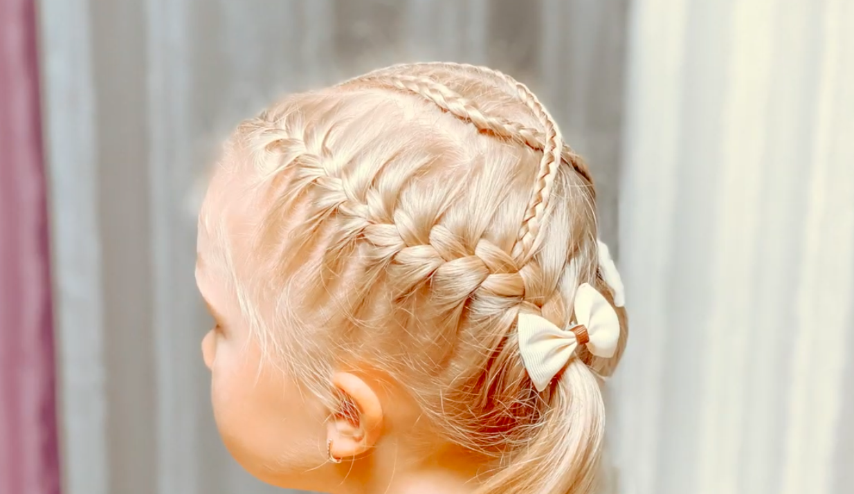 Прическа на длинные волосы Косичка наоборот смотреть онлайн