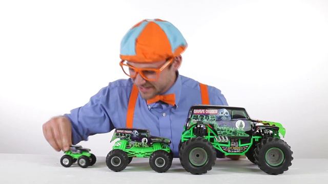 Monster Trucks with Blippi Toys | Monster truck Song for Kids смотреть онлайн