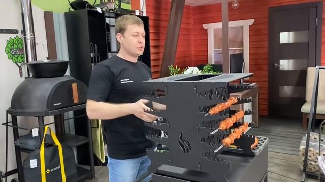 Обзор вертикального разборного мангала Везувий
