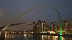 Gateshead Millennium Bridge in Newcastle, England