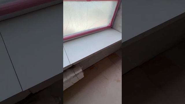 Подоконники и откосы из КЕРАМОГРАНИТА. Резка под 45 гр. #укладкаплитки #керамогранит