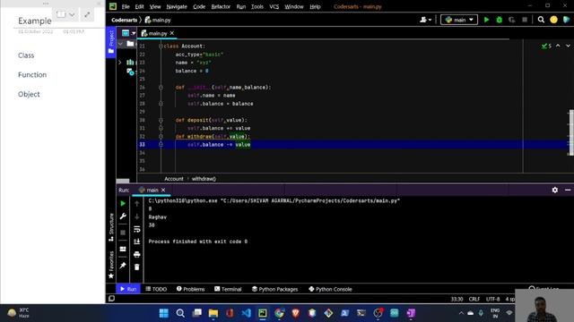 05. Python Class Example | OOPs Concepts in Python
