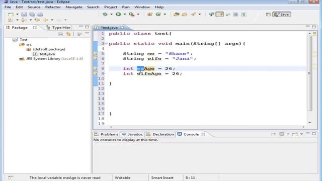 Beginner Java Tutorial #4 Declaring & Initializing Variables, Displaying Text смотреть онлайн