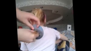 шишка из волос с помощью бублика