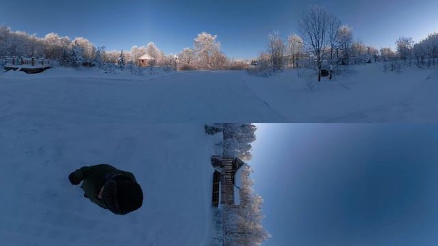 Зимний парк в "Дубраве" VR360 смотреть онлайн