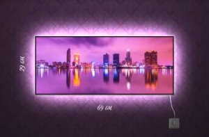 Картины с подсветкой в интерьере