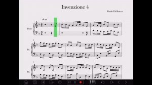 Invention 4 in F Major ~ Paolo Di Rocco (Score)