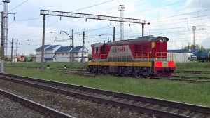 Тепловоз ЧМЭ3-4489 маневрирует на станции Нижний Новгород Сортировочный