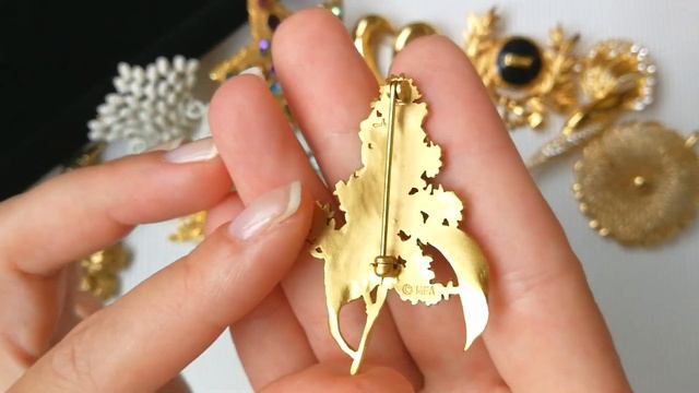 12. Распаковка большого лота винтажных брошей (часть 4). #Винтажная красота