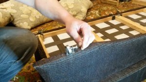 Ремонт пластмассового колесика на диване.