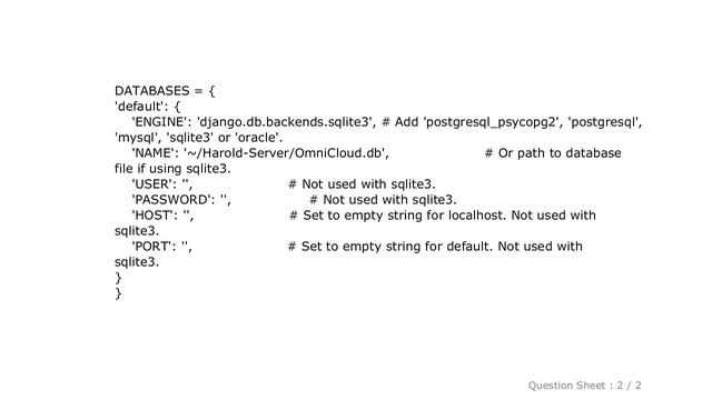 Django : sqlite3.OperationalError: unable to open database file смотреть онлайн