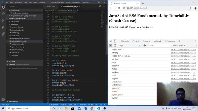 Lecture 7.1: ECMAScript 2015 crash course | ES6 Javascript Tutorial For Beginners | ES6 Crash Cours