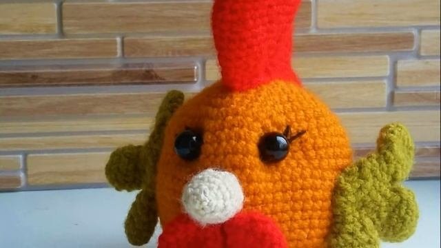 Амигуруми: петушок крючком. Игрушки вязаные крючком.