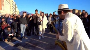 Believer Imagine Dragons STREET SAX PERFORMANCE. Daniele Vitale Sax. Парень играет на саксофоне