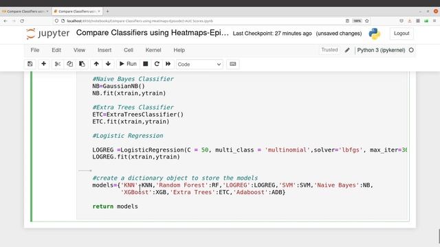 Comparing Machine Learning models using Heatmaps | Episode 2 | AUC Scores | Python Tutorial