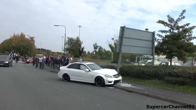 Mercedes C63 AMG - CRASH  REACTION at Gumball Meet!!