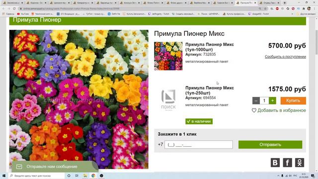 Где мы заказываем семена цветов и овощей(профи и в  цветных пакетах)