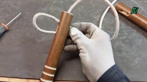 How to make Nunchucks | Nunchaku making from Scratch Wood and Cotton rope, famous Ninja Weapon #diy