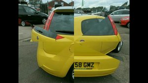 yellow Fiat Punto 0