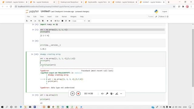 #1|Numpy basic tutorial for beginners in tamil|by using juypter notebook смотреть онлайн