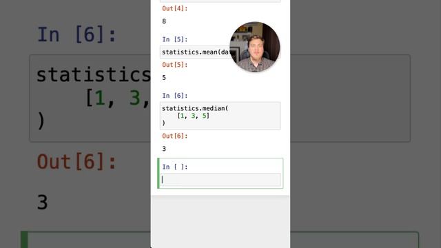 Помощники mean и median high / low из модуля statistics в #Python #SurenPyTips