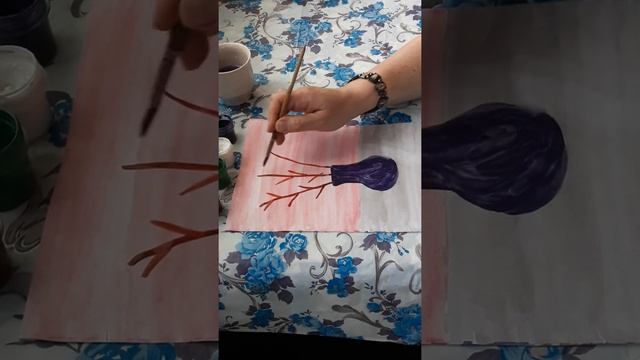 Рисование "Веточки в вазе" с Хабаровой Ольгой Сергеевной смотреть онлайн