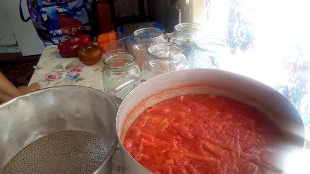 Томатный сок на зиму,без соковыжималки. смотреть онлайн