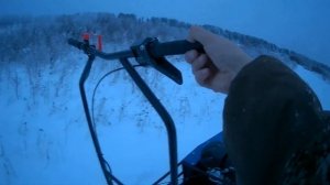 Мотобуксировщик БТС Лонг 15лc / Первые часы обкатки / Республика Коми