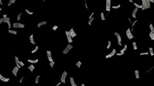 Футаж падающих денег(долларов - dollars) на зелёном фоне [4]