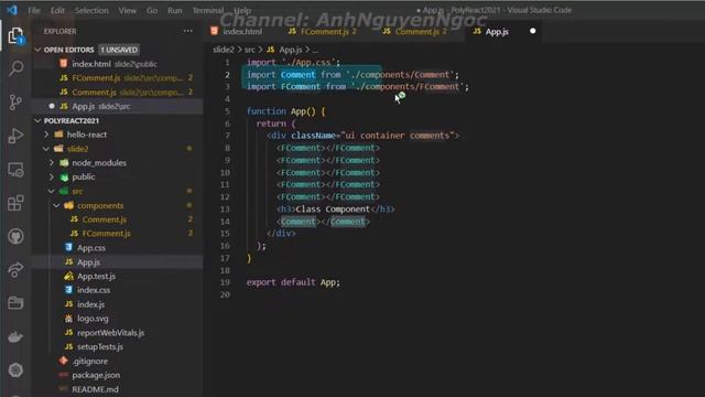Bài 2: Giới thiệu về Semantic UI; React Components: functional và class; props смотреть онлайн