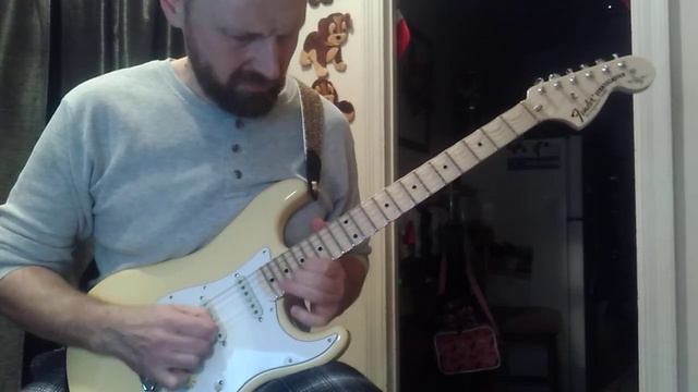 Fender YJM Stratocaster YJM overdrive Marshall DSL1CR. смотреть онлайн