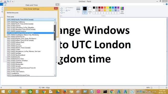 How to change Windows time zone to UTC London united Kingdom time смотреть онлайн